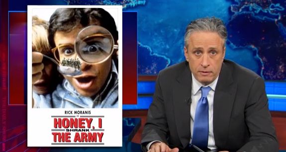 Watch The Daily Show mock Dick Cheney&amp;#039;s gripes about U.S. military cuts