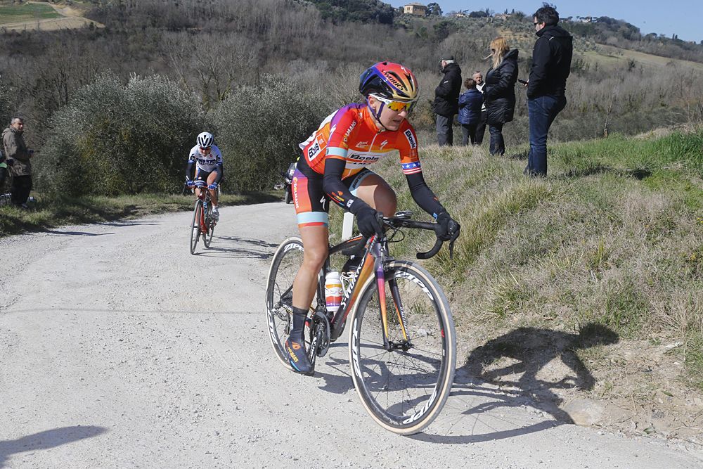 Megan Guarnier (Boels Dolmans) on the attack