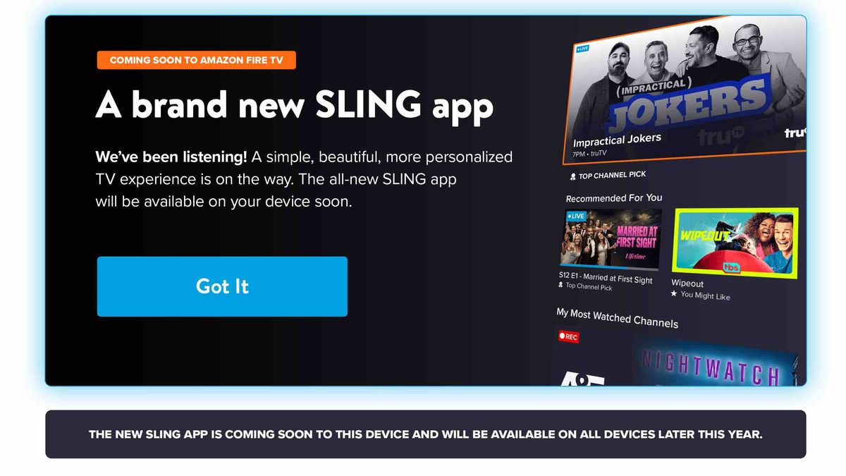 Sling TV getting big redesign in new app — and it’s coming here first