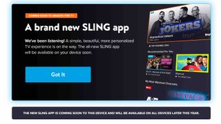 Sling TV new app