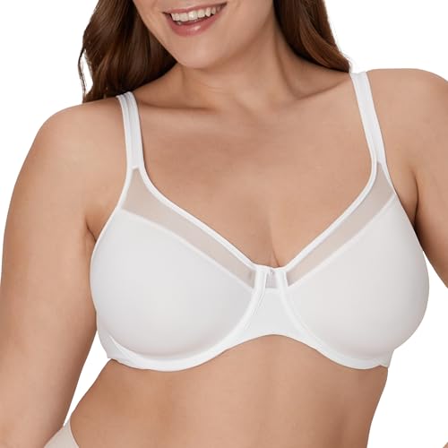 Bali Womens Bali Women's One Smooth U Ultra Light Convertible Df3439 Bras, White, 38dd Us