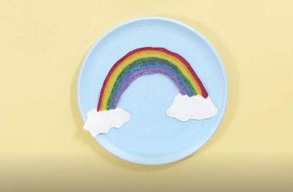 Pancake art rainbows