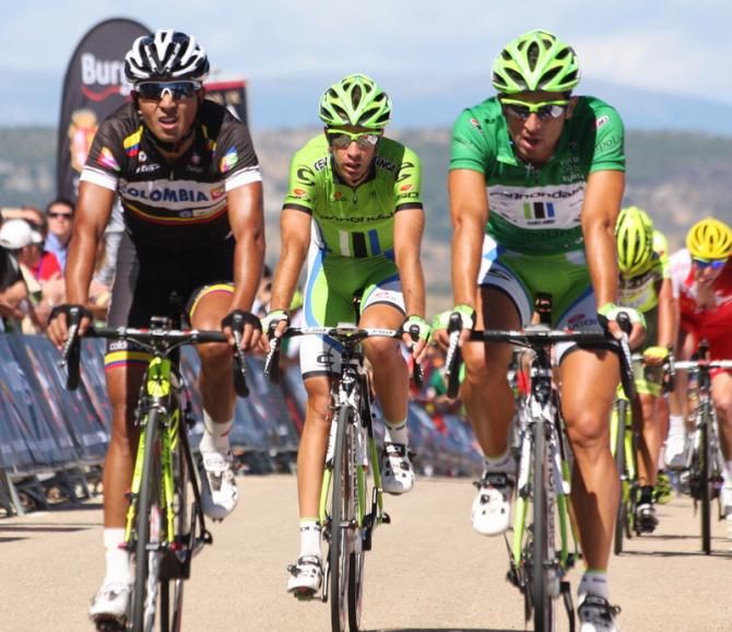 Robinson Chalapud (Colombia), Cristiano Salerno and Daniele Ratto (both Cannondale)