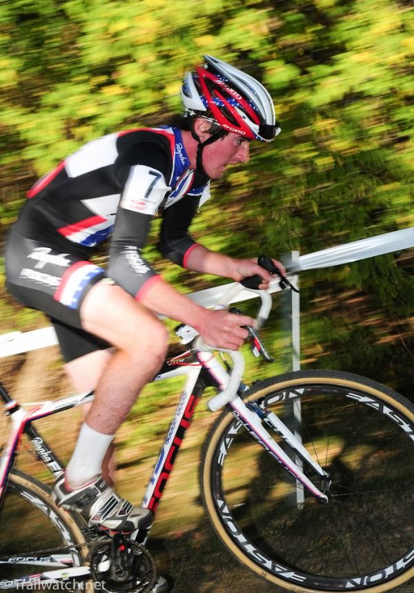 Zach McDonald ( Rapha Focus) climbing