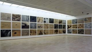 An image of a gallery exhibition by Sophie Ristelhueber