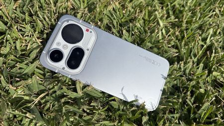 Nothing Phone (4a) Pro on a patch of grass