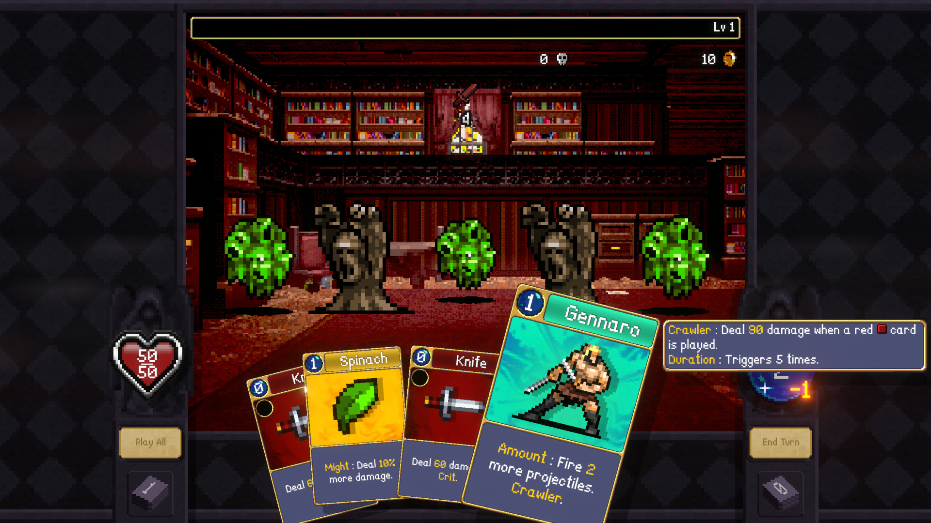 Vampire Crawlers, roguelike deckbuilder dungeon crawler