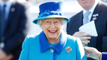 Queen’s Muppet character comparison revealed, seen here watching her horse 'Call To Mind' win The Dubai Duty Free Tennis Championships Maiden Stakes