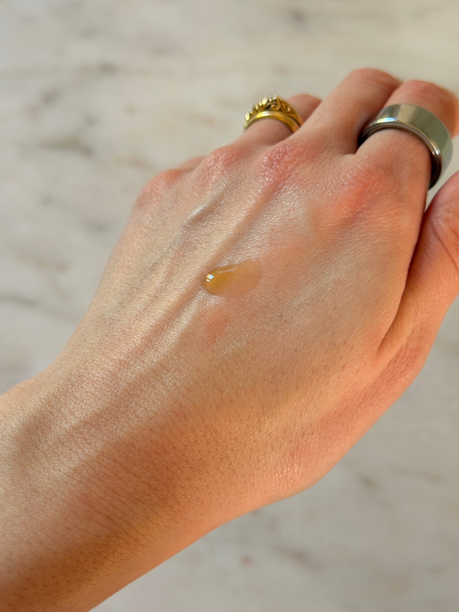 A swatch of the NIOD Fractionated Eye Contour Concentrate