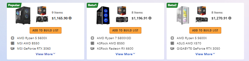 Newegg AI PC Builder