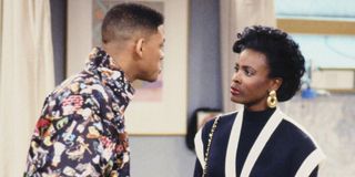Will Smith and Janet Hubert as Vivian Banks in The Fresh Prince of Bel-Air.