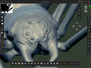 ZBrush for iPad tutorial; sculpt a spider 