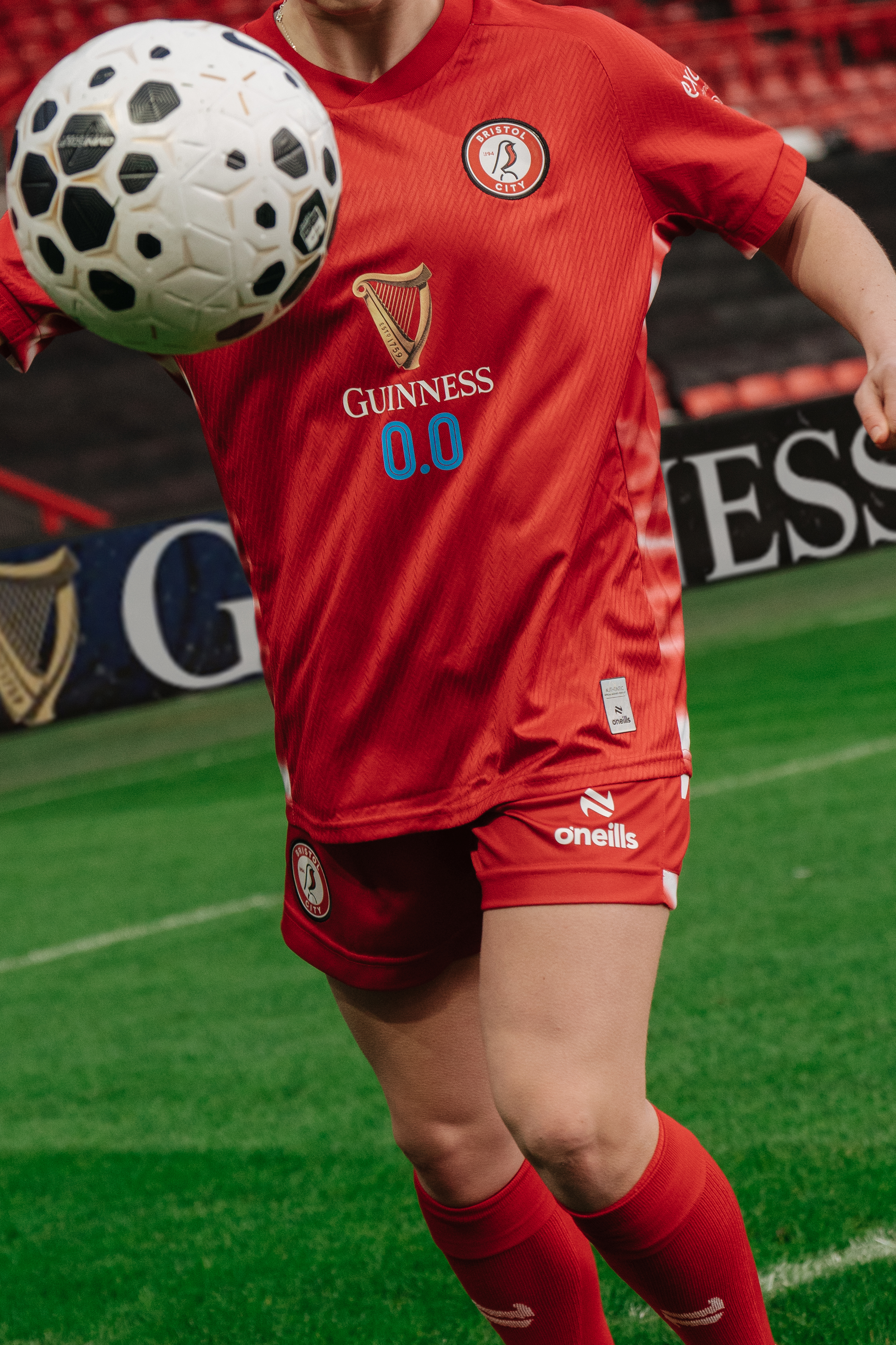 Bristol City Women's new kit, sponsored by Guinness