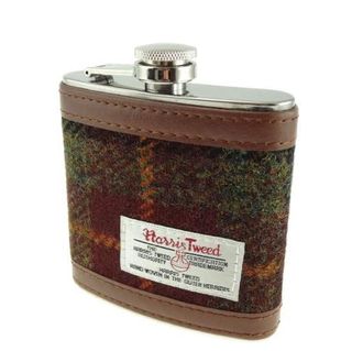 Harris Tweed Tartan Hip Flask