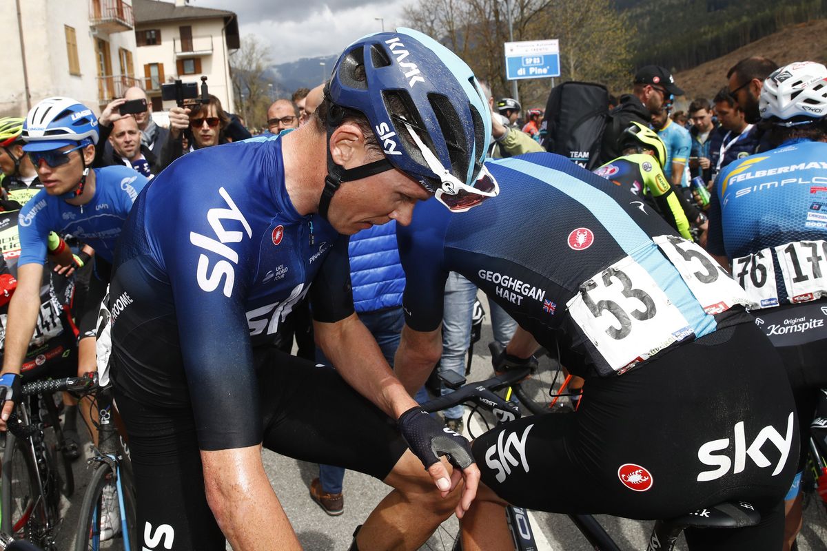 Chris Froome beyonf the finish line