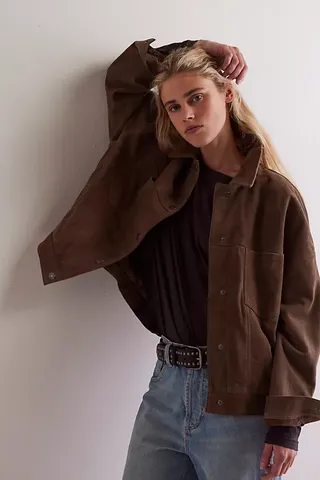 We the Free Opal Swing Suede Jacket