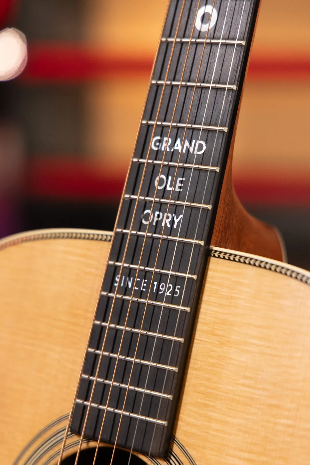 Details of the Martin HD-28 Grand Ole Opry 100th Anniversary guitar
