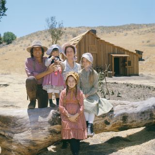 The Ingalls family in the original 1970s series of Little House On The Prairie..