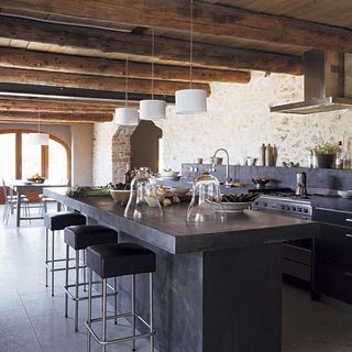 kitchen with sink and chimney