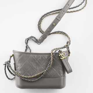 Chanel Gabrielle Small Hobo Bag in Dark Gray