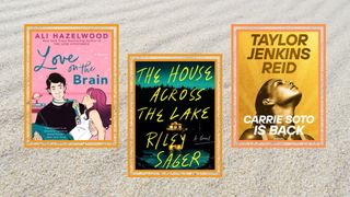 summer book covers on sand background