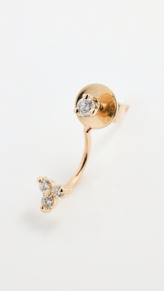 Zoe Chicco 14k Single Prong Set and Trio Set Stud Jacket Earring