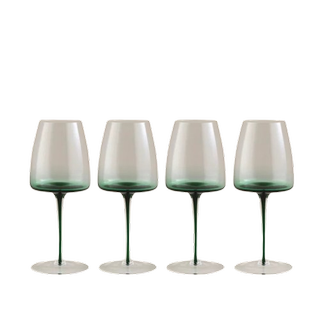 Green Stem Wine Glass - Set of 4