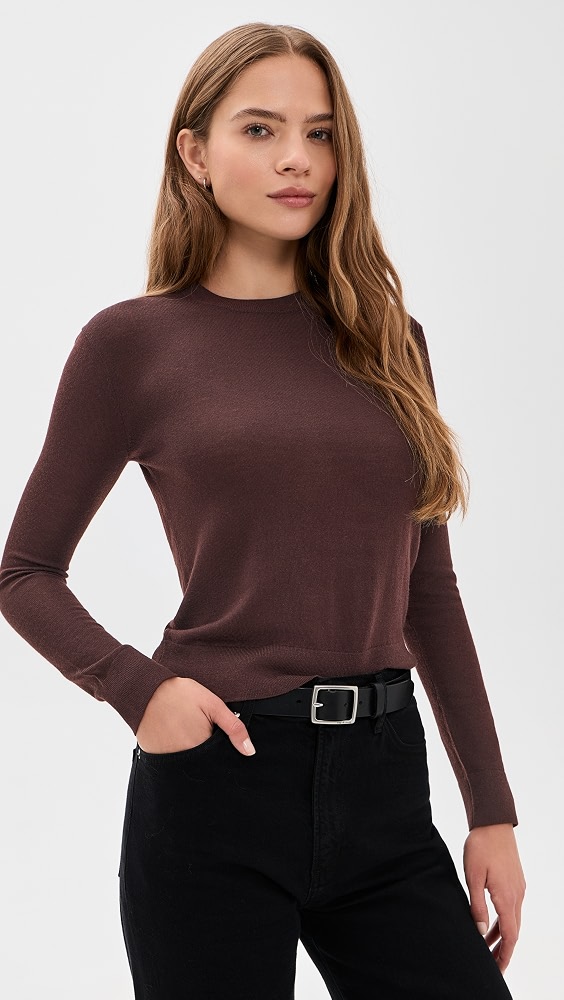 The Refined Crew Sweater - Chocolate