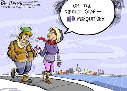 Editorial cartoon U.S. Winter Storm Grayson snow weather