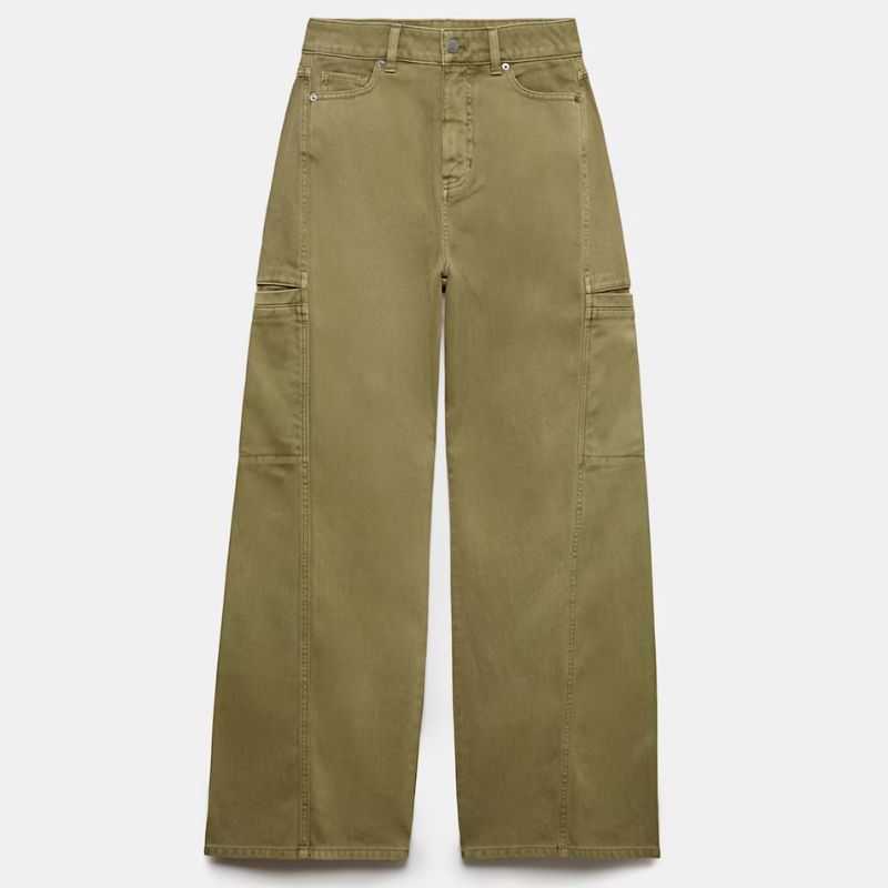 M&amp;amp;S, khaki cargo trousers