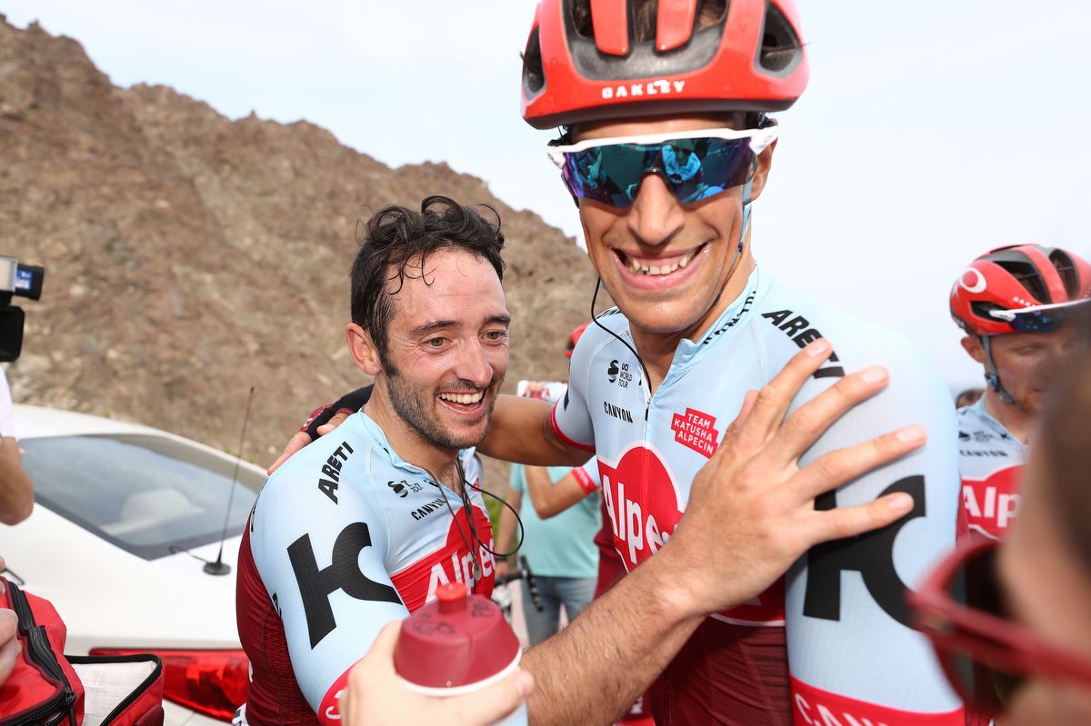 Katusha-Alpecin celebrated Hass' win