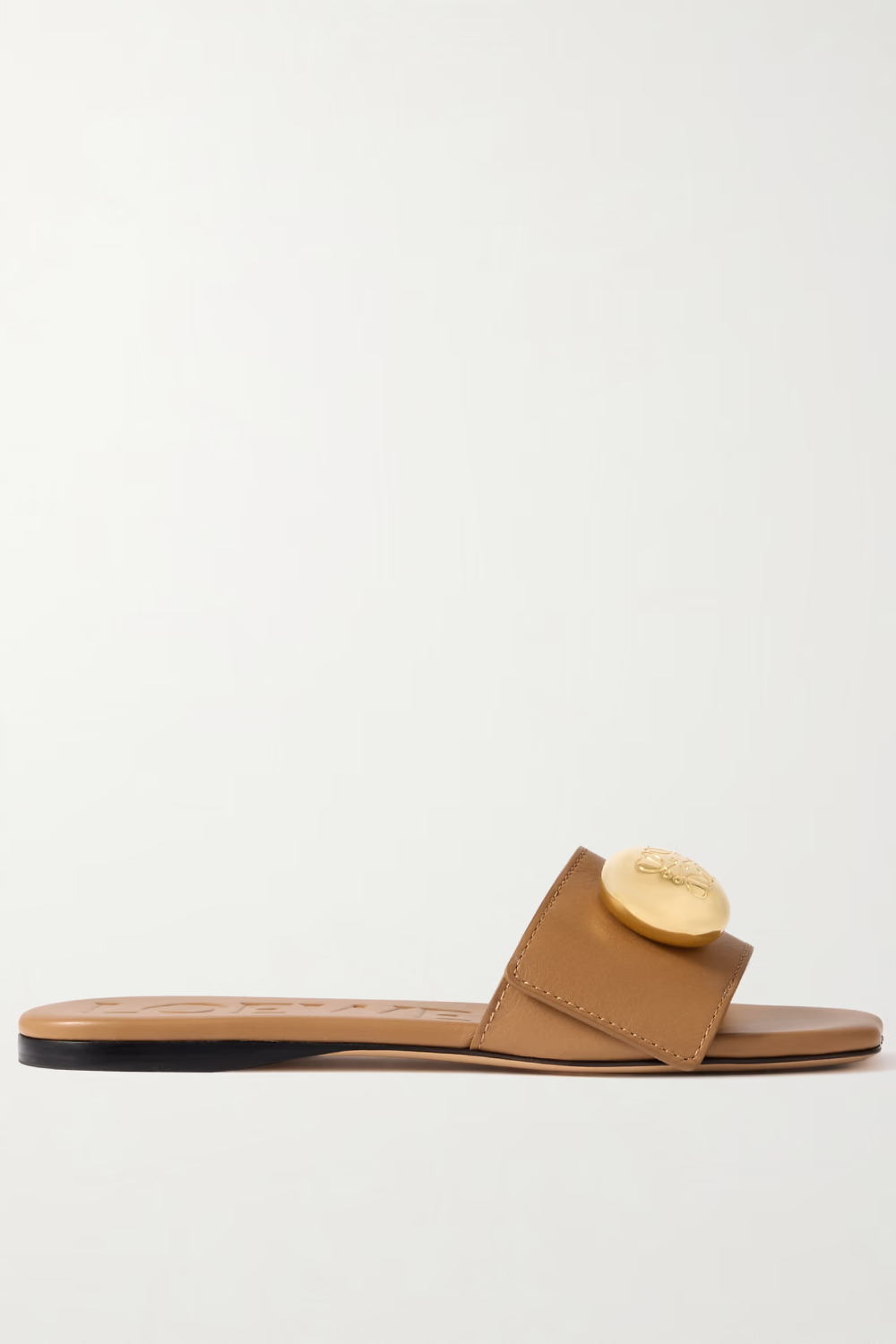 LOEWE Pebble Embellished Leather Slides