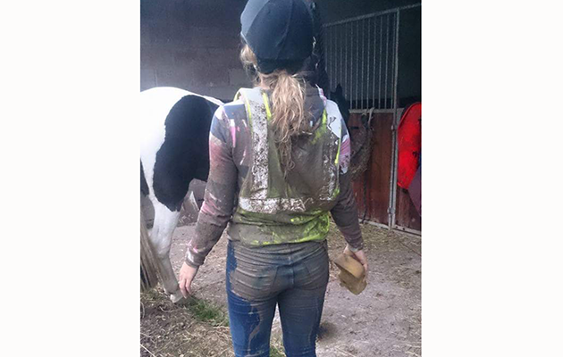 &ldquo;My lovely horse spooked above the only muddy puddle in the field. The worst bit was getting back into my clean saddle and covering it in mud. It was a very long ride home with plenty of stares from passing cars at my clean horse and muddy rider combo!&rdquo; &mdash; Charlotte Woolerton