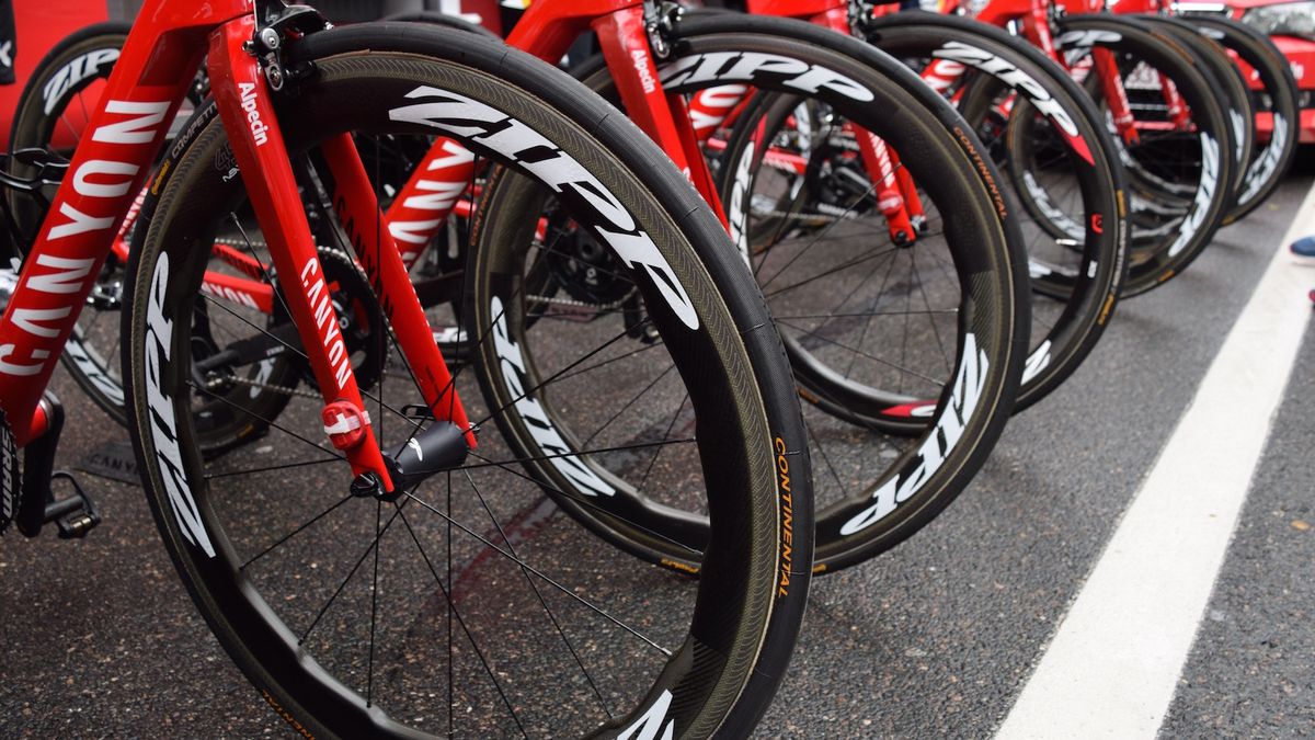 A handful of Katusha-Alpecin riders were running Zipp's new 'whale fin inspired' 454 NSW