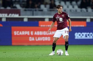 Turin, Italy - September 24: Samuele Ricci of Torino Fc controls the ball during the Coppa Italia round of 16 match between Torino FC and Empoli FC at Stadio Olimpico on September 24, 2024 in Turin, Italy. (Photo by sportinfoto/DeFodi Images via Getty Images) Arsenal target