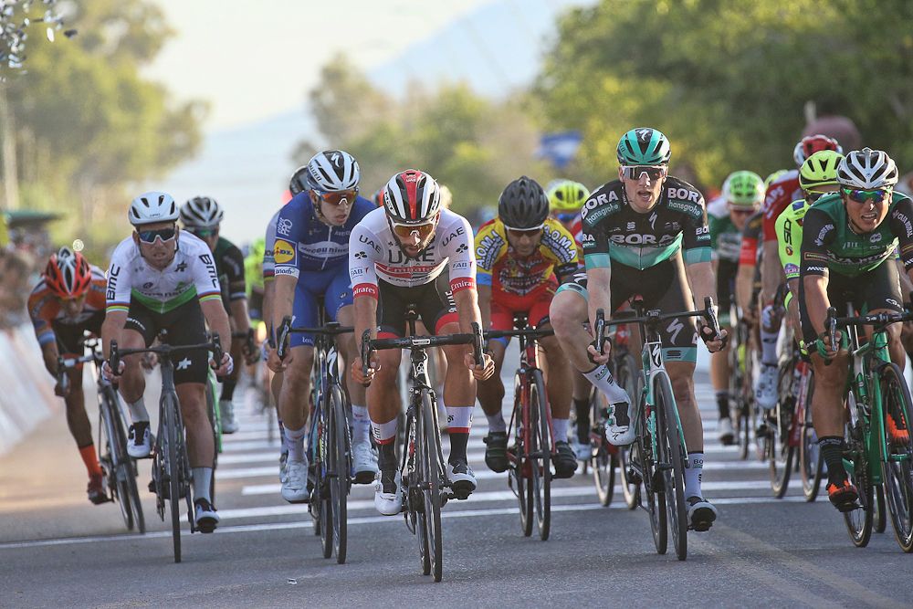 Fernando Gaviria wins stage 1 podium in San Juan