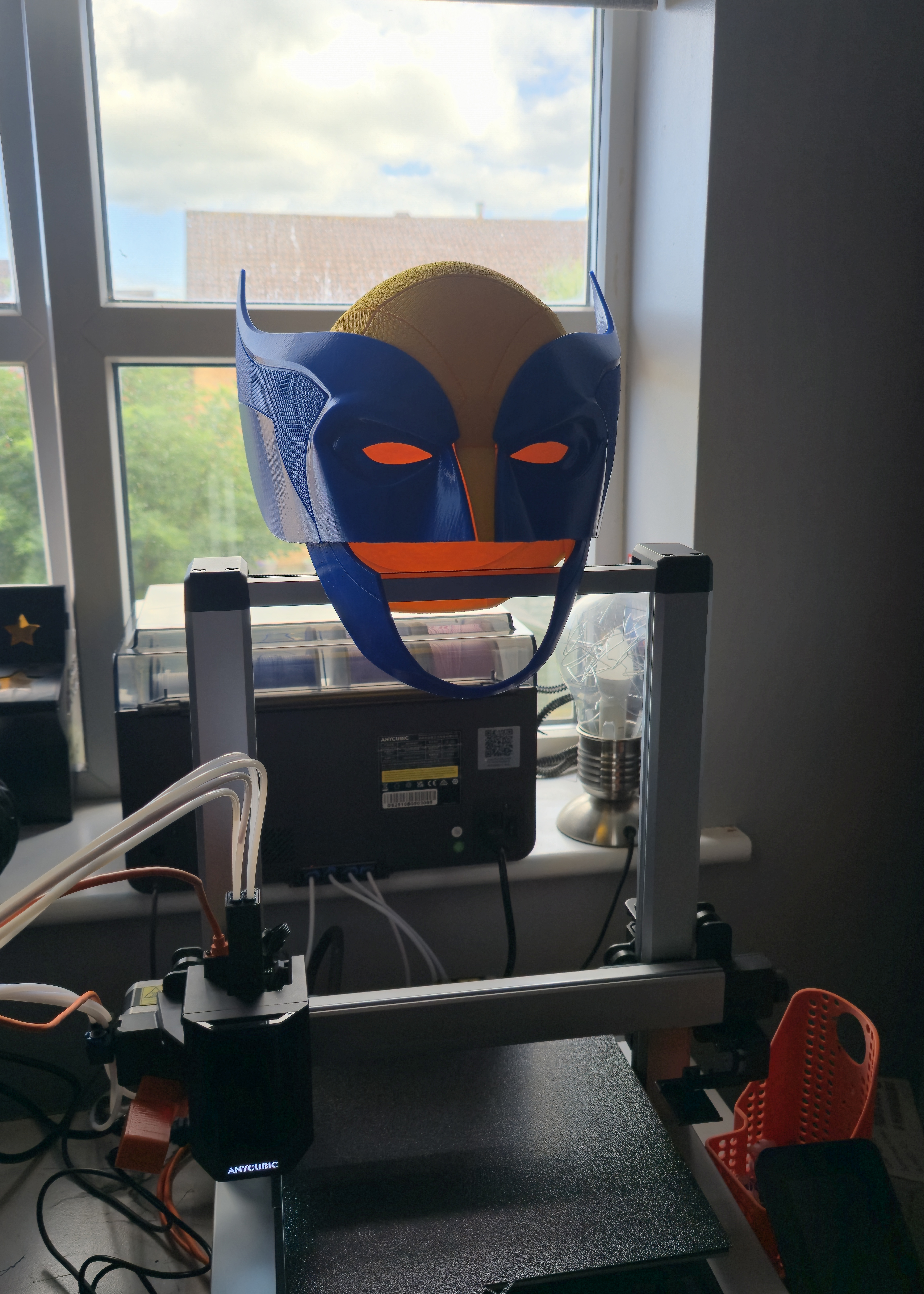 Wolverine helmet printed with the Anycubic Kobra 3 V2