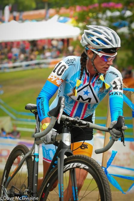 Nicole Duke (Marin Bicycles/ Spy Optics) was initially part of the lead group but fell of their pace