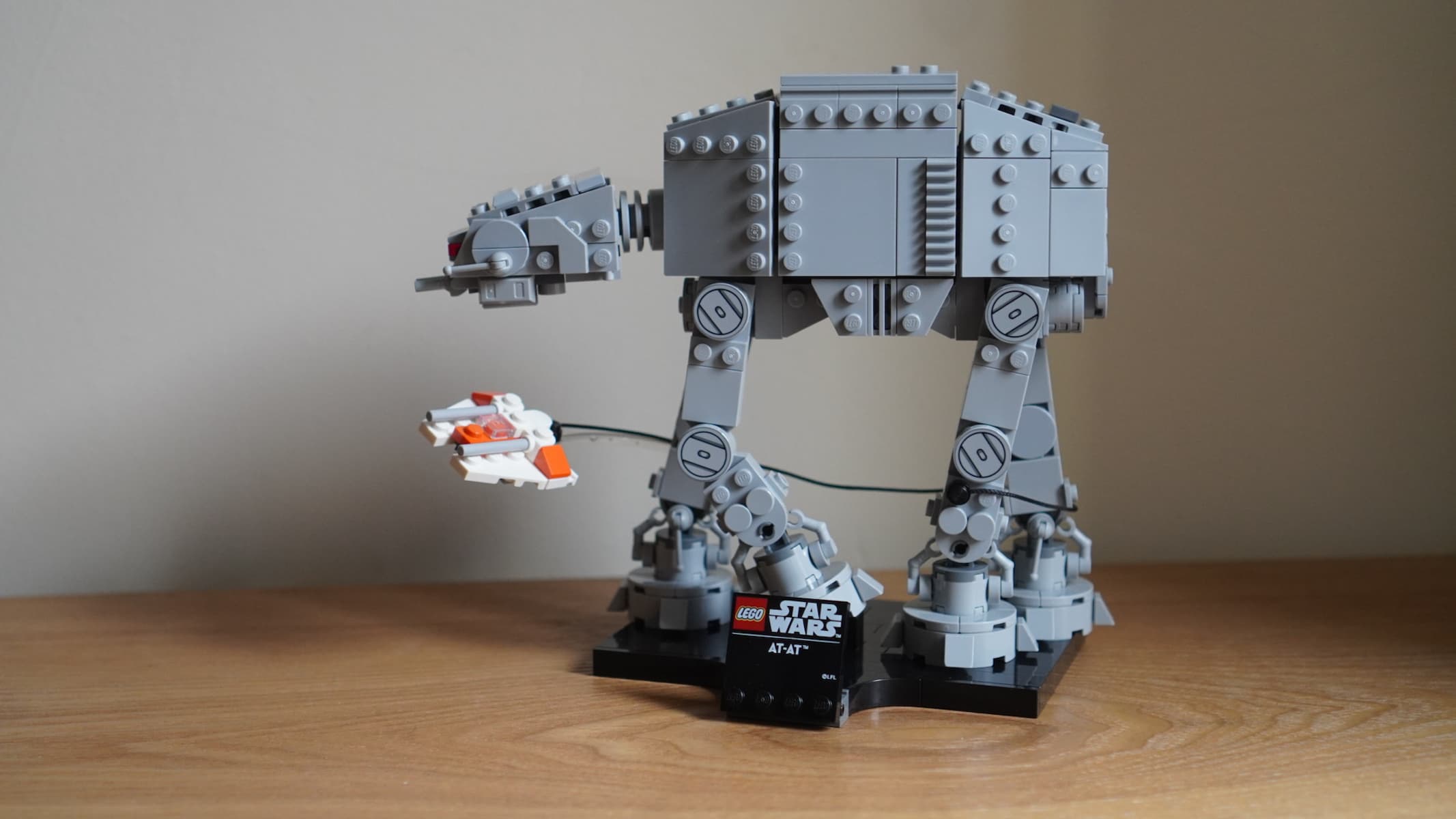 The completed build of Lego Star Wars AT-AT (2026)