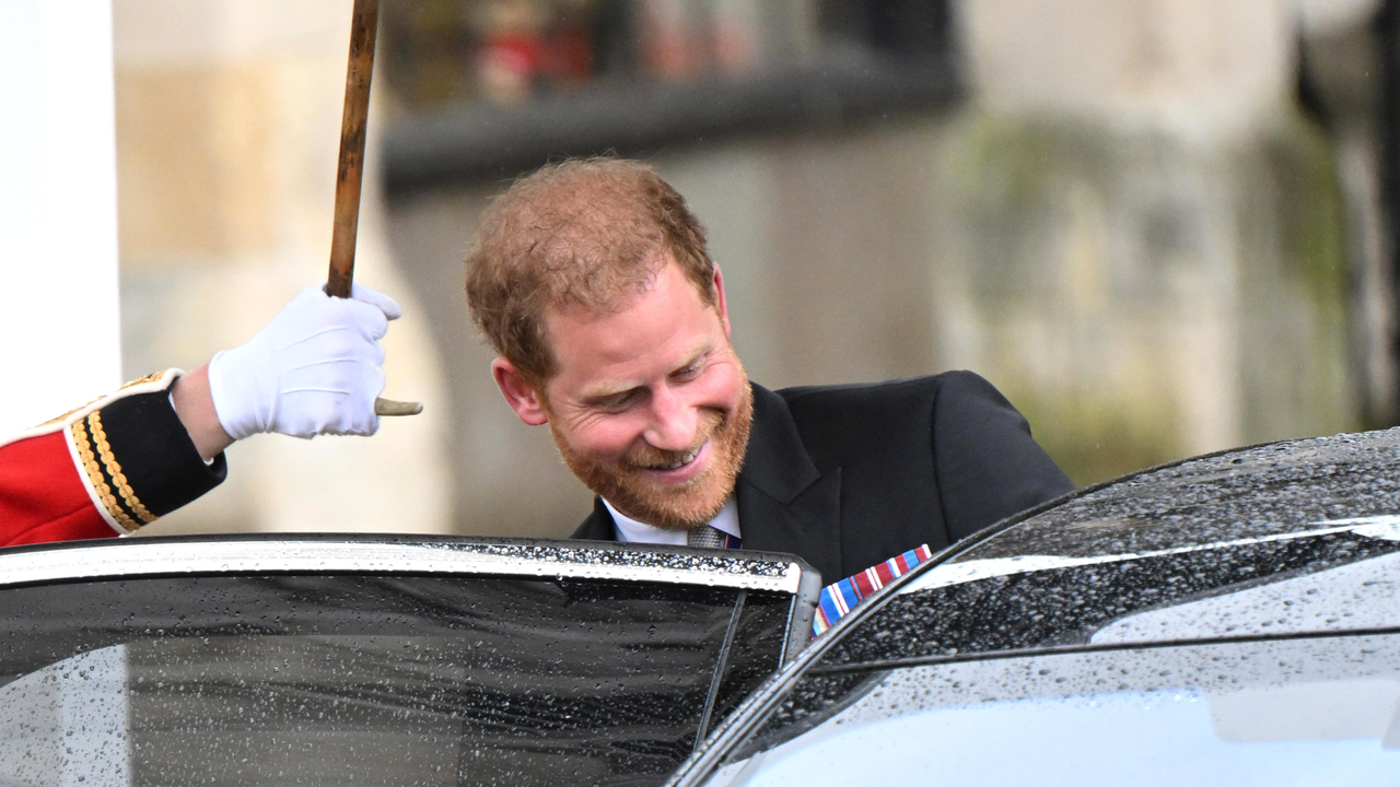 Prince Harry, Duke of Sussex attends the Coronation of King Charles III and Queen Camilla at Westminster Abbey on May 06, 2023 in London, England.