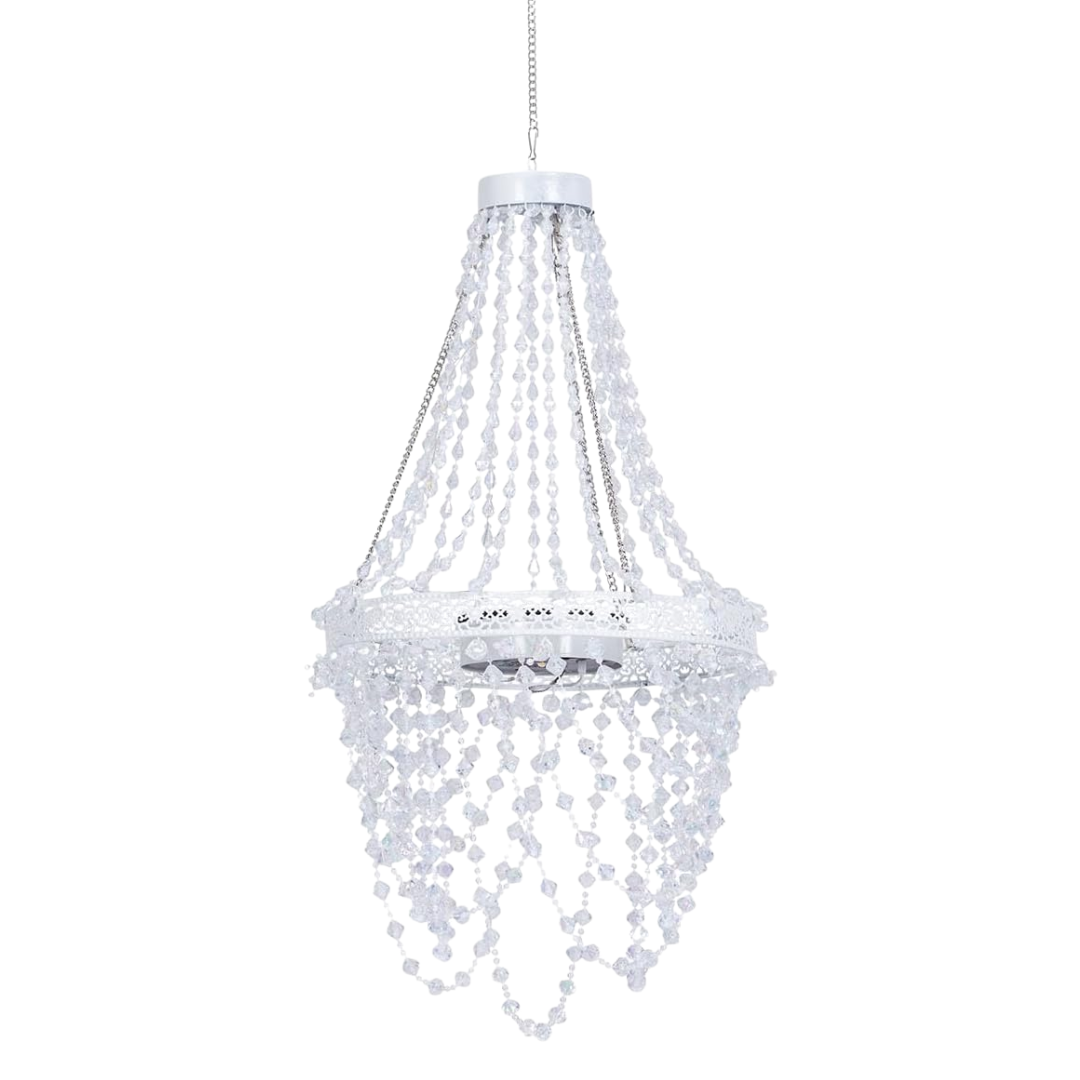 Amazon, Solar Outdoor Hanging Crystal Chandelier