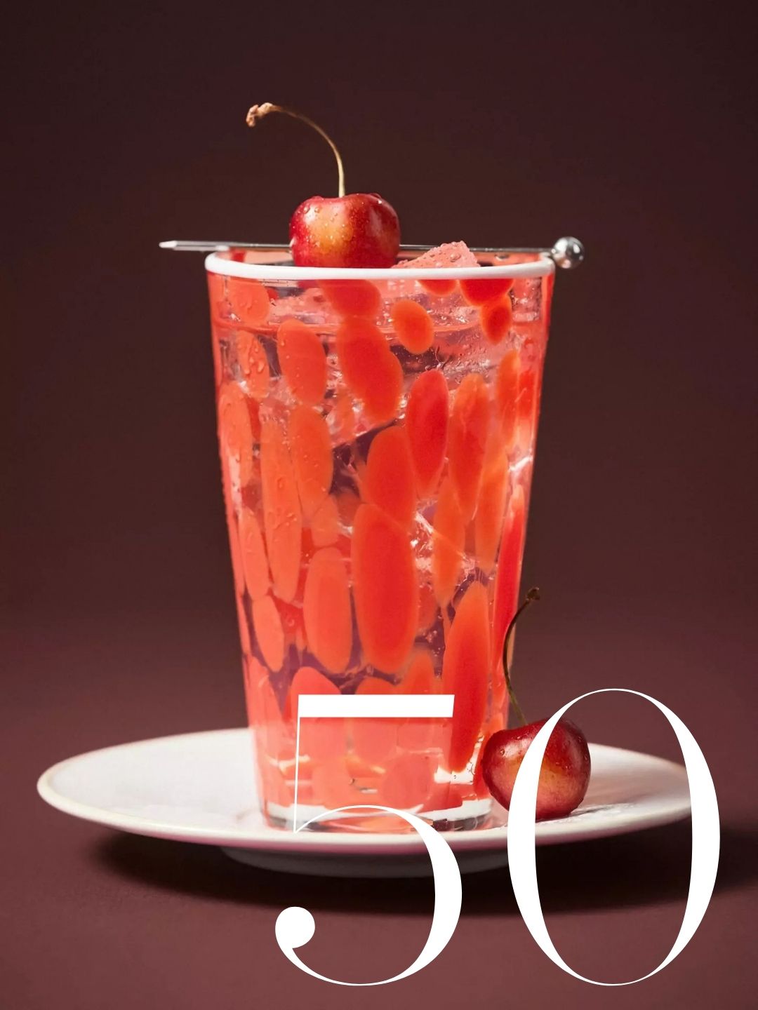Anthropologie, Dapple Dot Hand-Blown Highball Glass