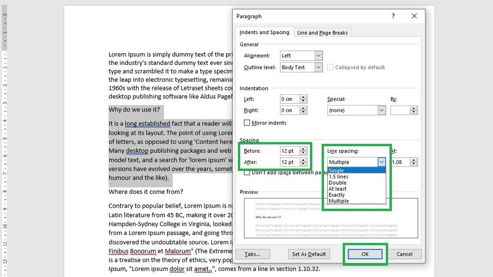 How to change line spacing in Word | Tom's Guide