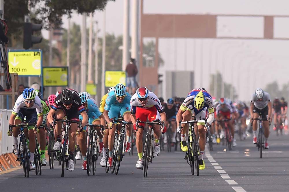 Alexander Kristoff (Katusha) went down the middle of the road