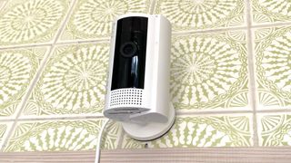 Ring Indoor Camera (2nd Gen) mounted on tiled wall