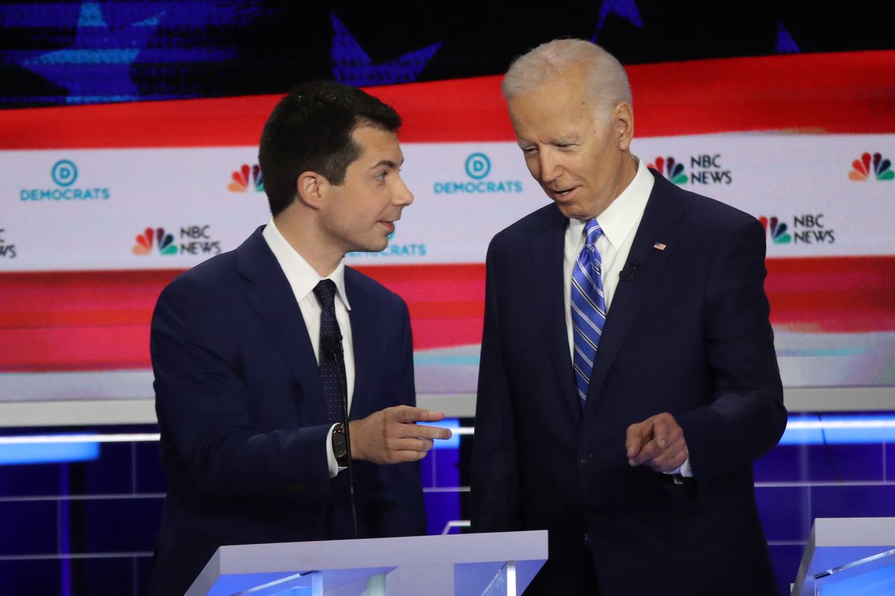 Pete Buttigieg and Joe Biden.