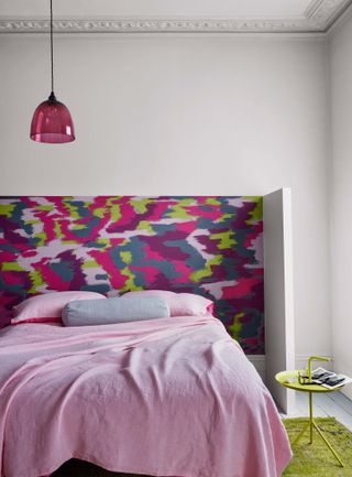 patterned paint colours from Crown Paint in a bedroom