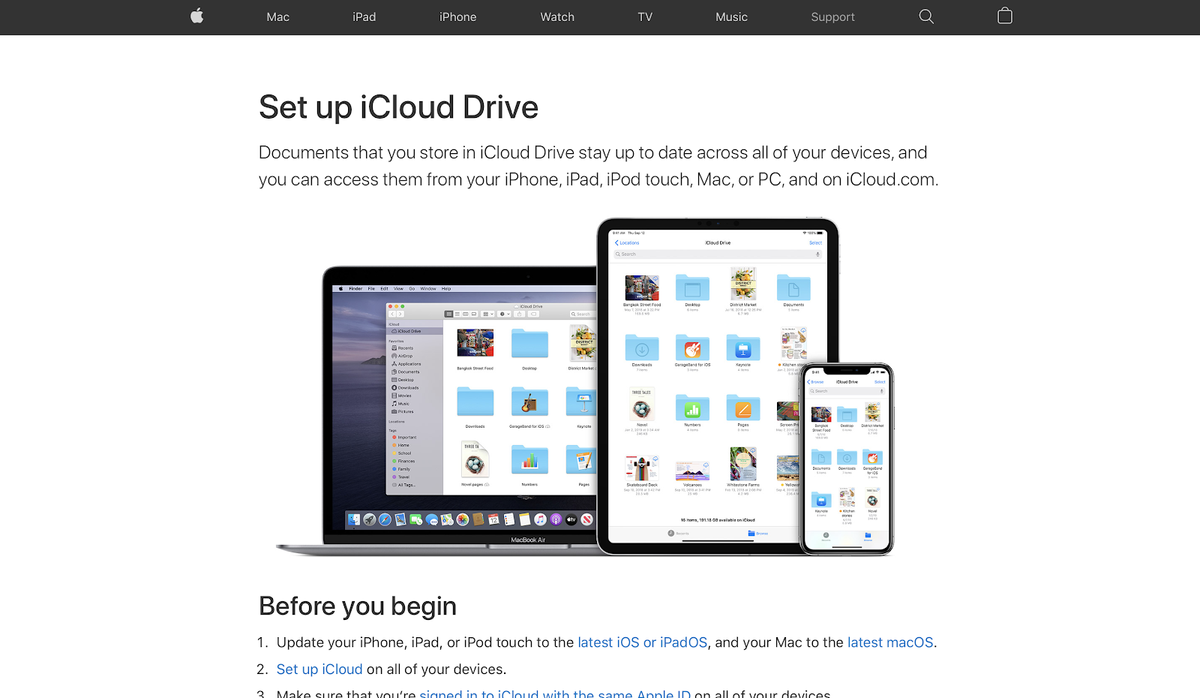 backup my mac to icloud drive