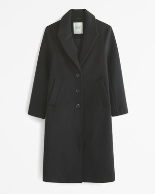 Wool-Blend Tailored Topcoat