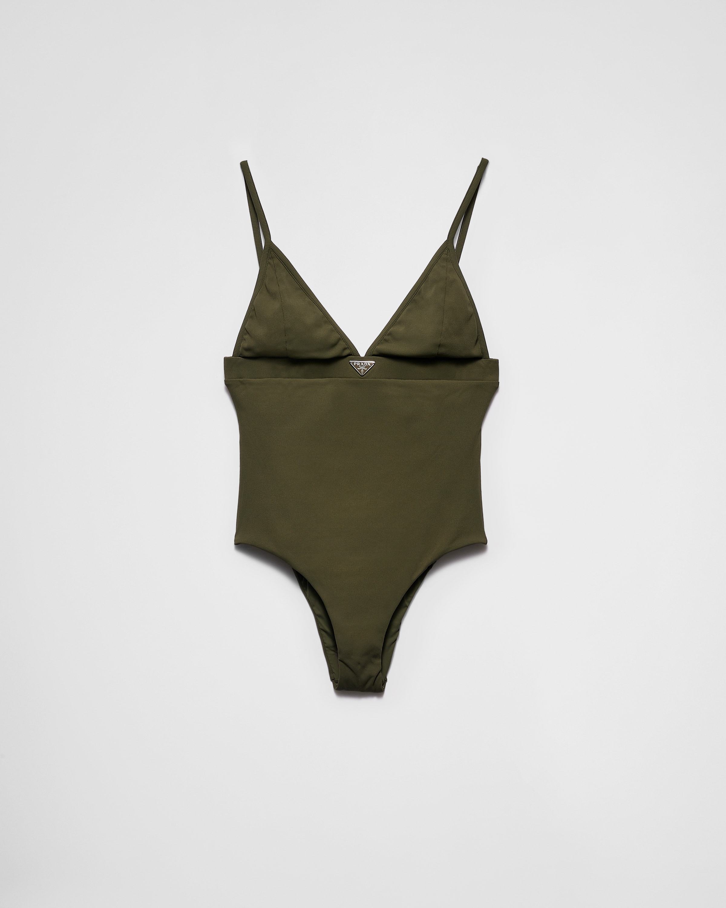 Ribbed Knit One-Piece Swimsuit
